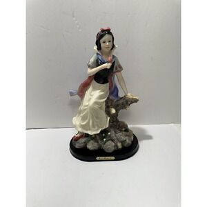 SNOW WHITE  MONTI CARLO‎ Italy Style STATUE FIGURINE 13" Sitting On Tree Stump